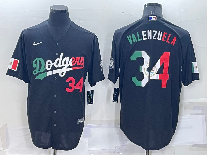 Men's Los Angeles Dodgers #34 Toro Valenzuela Black Mexico Cool Base Stitched Baseball Jersey Men's Los Angeles Dodgers #34 Toro Valenzuela Black Mexico Cool Base Stitched Baseball Jersey